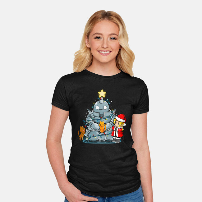A Metal Christmas-womens fitted tee-Vallina84