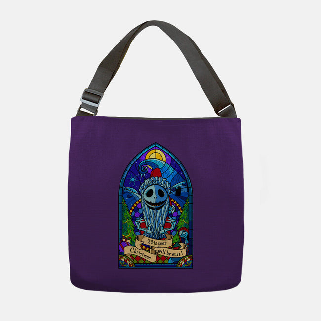 Stained Glass X-Mas-none adjustable tote bag-daobiwan