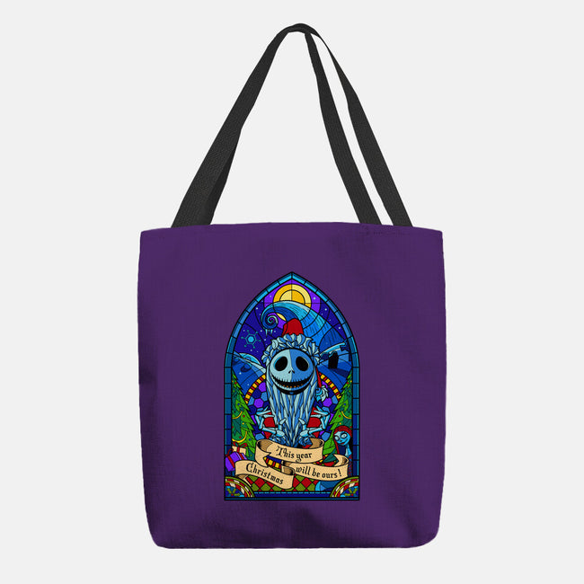 Stained Glass X-Mas-none basic tote bag-daobiwan