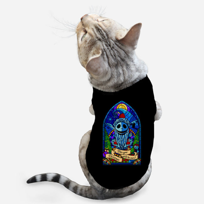Stained Glass X-Mas-cat basic pet tank-daobiwan