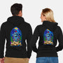 Stained Glass X-Mas-unisex zip-up sweatshirt-daobiwan
