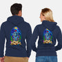 Stained Glass X-Mas-unisex zip-up sweatshirt-daobiwan