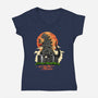 Ramen Kaiju-womens v-neck tee-daizzystudio