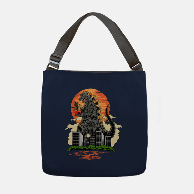 Ramen Kaiju-none adjustable tote bag-daizzystudio