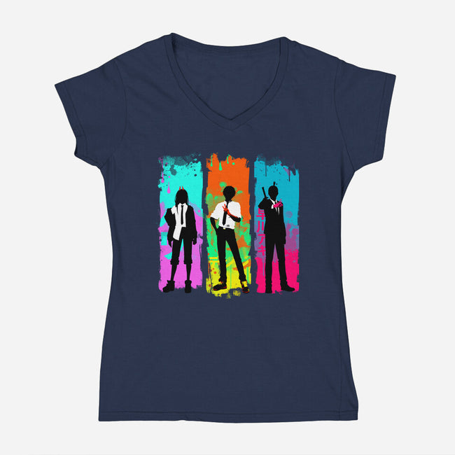 What's Your Devil?-womens v-neck tee-IKILO