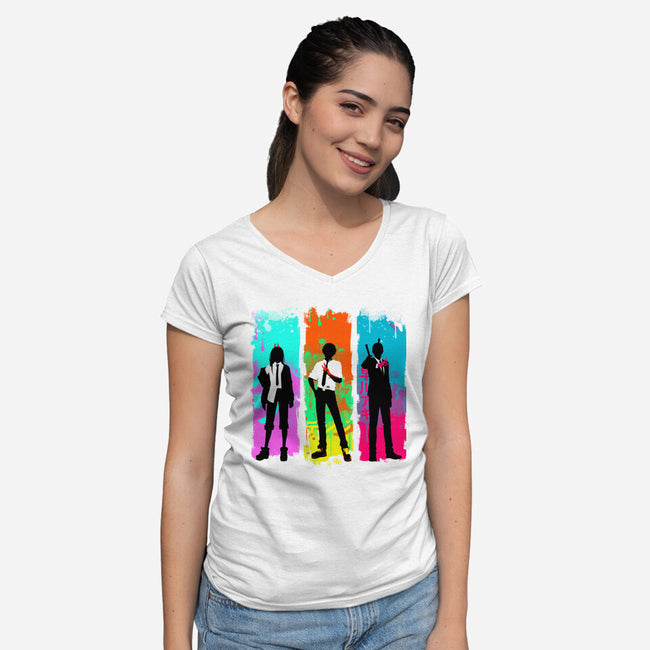 What's Your Devil?-womens v-neck tee-IKILO
