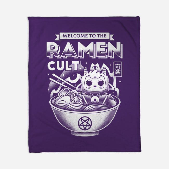 Lamb Ramen Cult-none fleece blanket-Logozaste