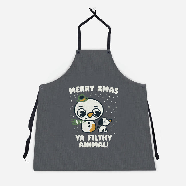 Merry Xmas-unisex kitchen apron-Weird & Punderful