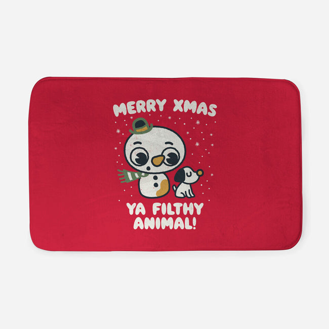 Merry Xmas-none memory foam bath mat-Weird & Punderful