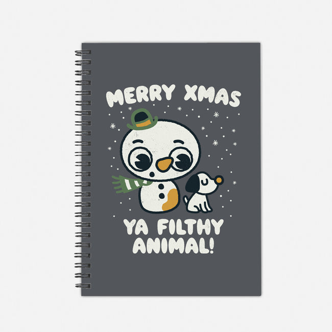 Merry Xmas-none dot grid notebook-Weird & Punderful