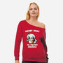 Merry Xmas-womens off shoulder sweatshirt-Weird & Punderful