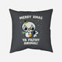 Merry Xmas-none removable cover w insert throw pillow-Weird & Punderful