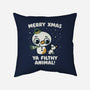 Merry Xmas-none removable cover w insert throw pillow-Weird & Punderful