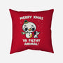 Merry Xmas-none removable cover w insert throw pillow-Weird & Punderful