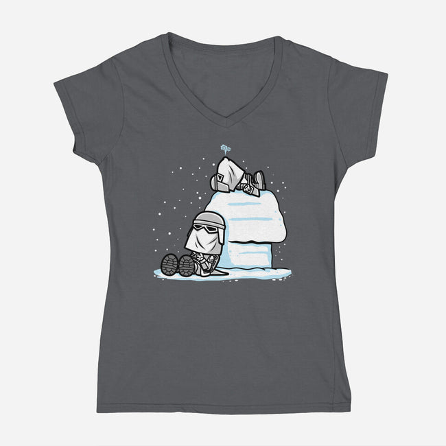 Snowsnoopers-womens v-neck tee-Boggs Nicolas