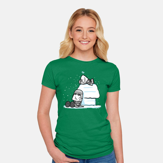 Snowsnoopers-womens fitted tee-Boggs Nicolas