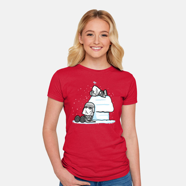 Snowsnoopers-womens fitted tee-Boggs Nicolas
