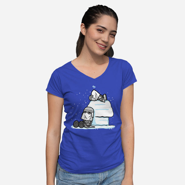 Snowsnoopers-womens v-neck tee-Boggs Nicolas