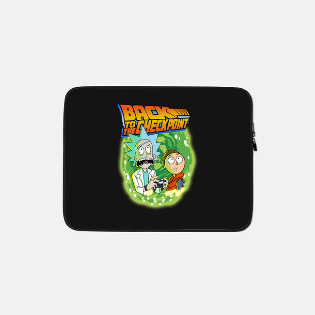 Back To The Checkpoint-none zippered laptop sleeve-Diego Oliver