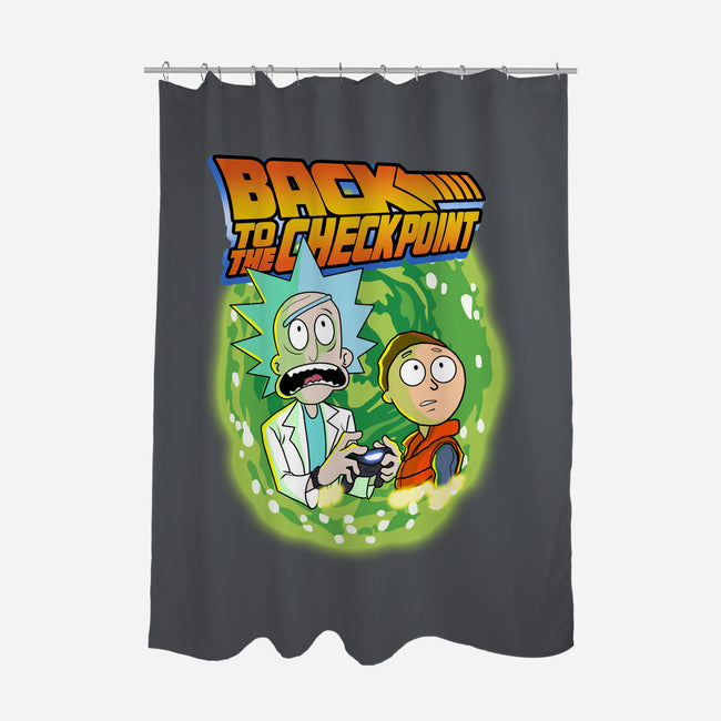 Back To The Checkpoint-none polyester shower curtain-Diego Oliver