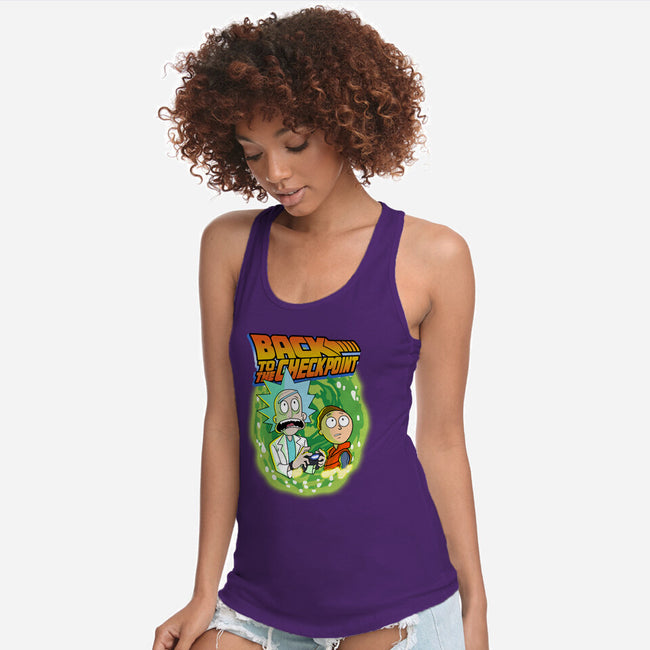 Back To The Checkpoint-womens racerback tank-Diego Oliver