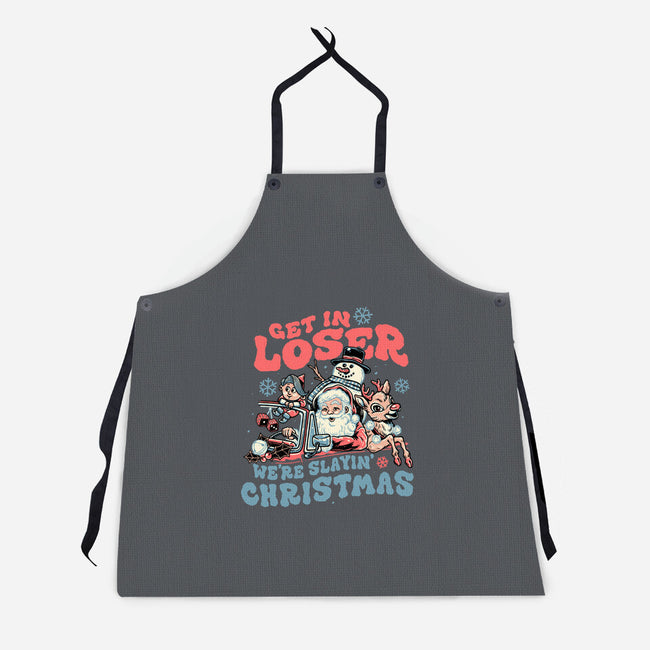 Slayin' Christmas-unisex kitchen apron-momma_gorilla