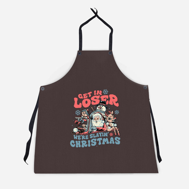 Slayin' Christmas-unisex kitchen apron-momma_gorilla