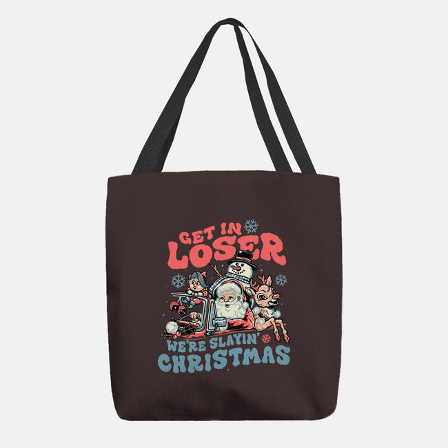 Slayin' Christmas-none basic tote bag-momma_gorilla