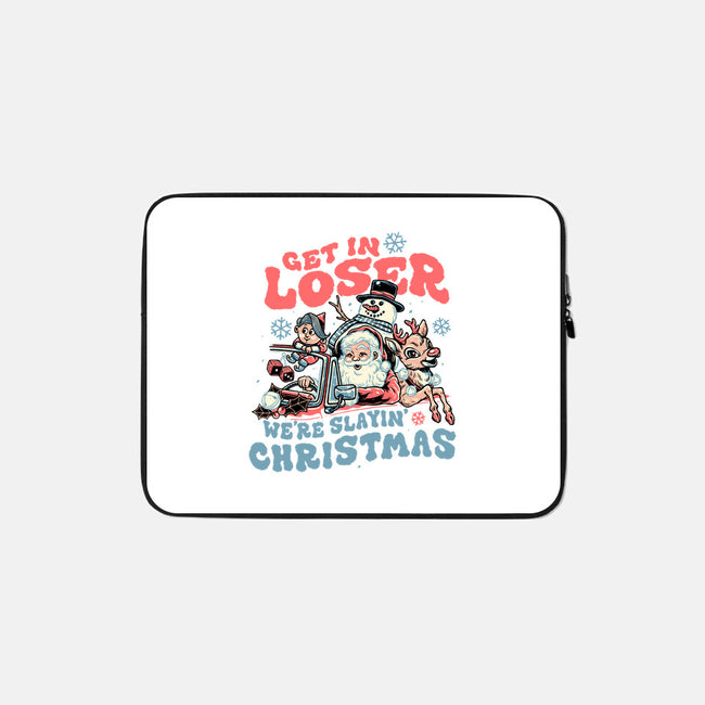 Slayin' Christmas-none zippered laptop sleeve-momma_gorilla