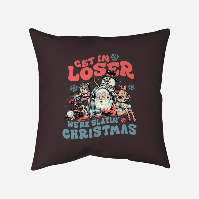 Slayin' Christmas-none removable cover w insert throw pillow-momma_gorilla
