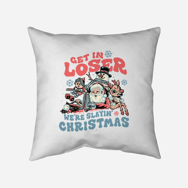 Slayin' Christmas-none removable cover w insert throw pillow-momma_gorilla