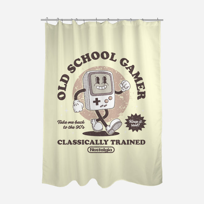 Nostalgic Boy-none polyester shower curtain-retrodivision