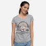 Nostalgic Boy-womens v-neck tee-retrodivision