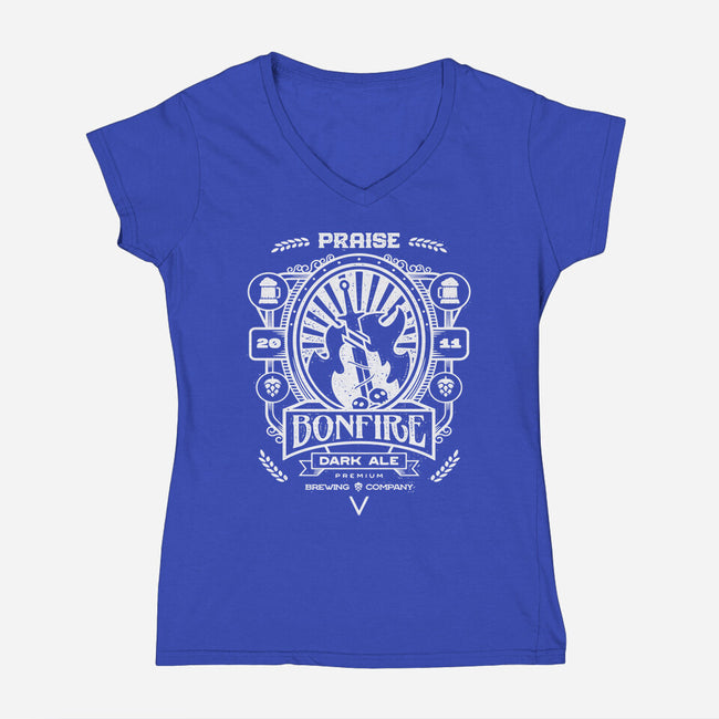 Bonfire-womens v-neck tee-Logozaste