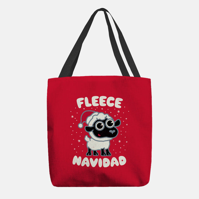 Fleece Navidad-none basic tote bag-Weird & Punderful