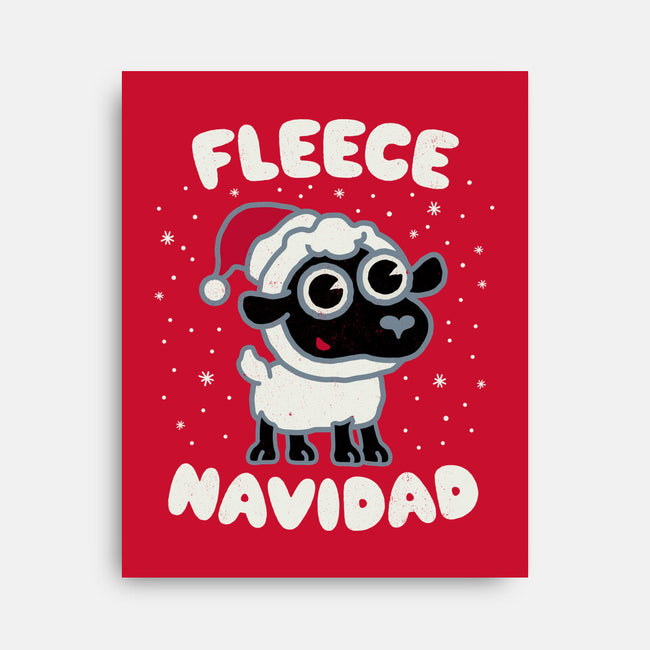 Fleece Navidad-none stretched canvas-Weird & Punderful