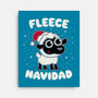 Fleece Navidad-none stretched canvas-Weird & Punderful