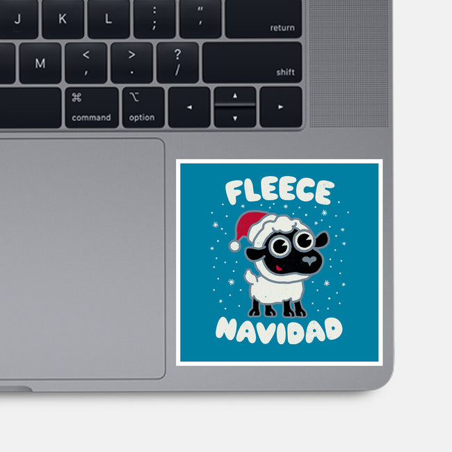 Fleece Navidad-none glossy sticker-Weird & Punderful