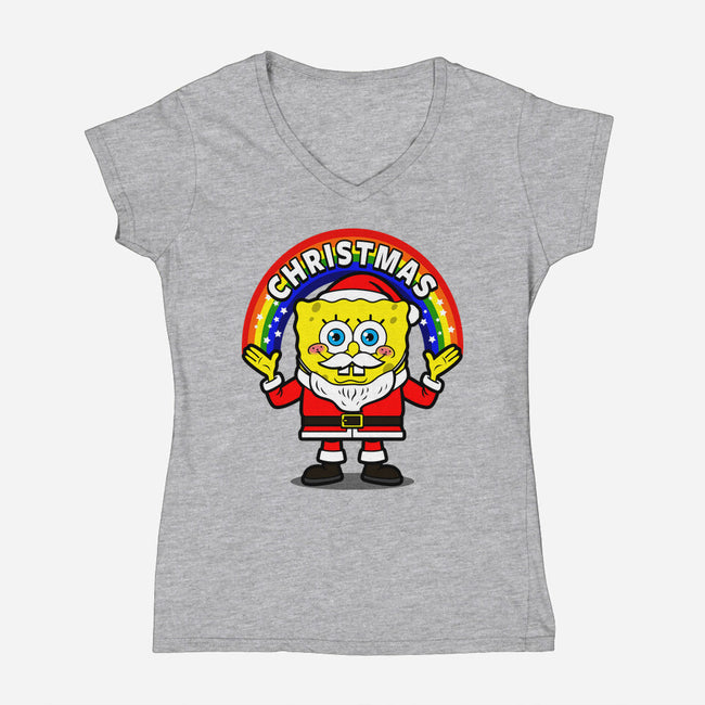 Santa Pants-womens v-neck tee-Boggs Nicolas
