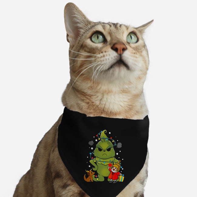 A Grumpy Christmas-cat adjustable pet collar-Vallina84