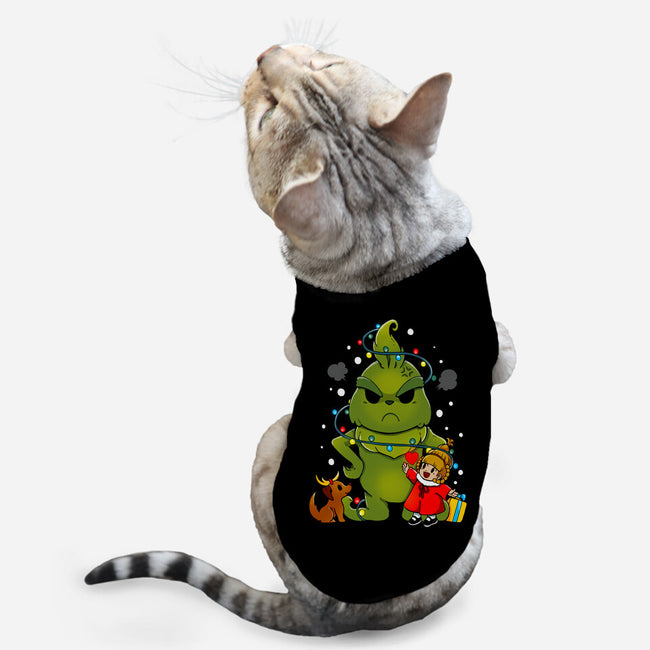 A Grumpy Christmas-cat basic pet tank-Vallina84