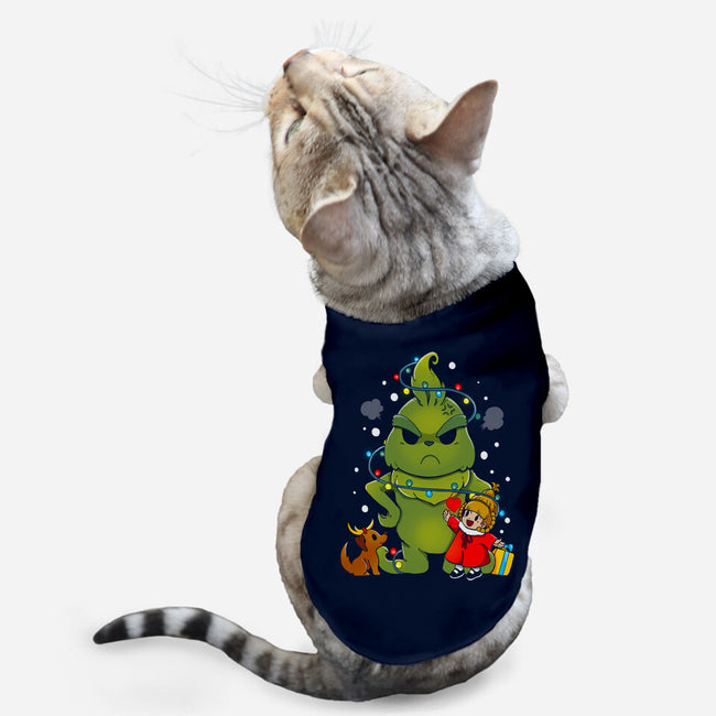 A Grumpy Christmas-cat basic pet tank-Vallina84
