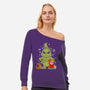 A Grumpy Christmas-womens off shoulder sweatshirt-Vallina84