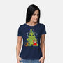 A Grumpy Christmas-womens basic tee-Vallina84
