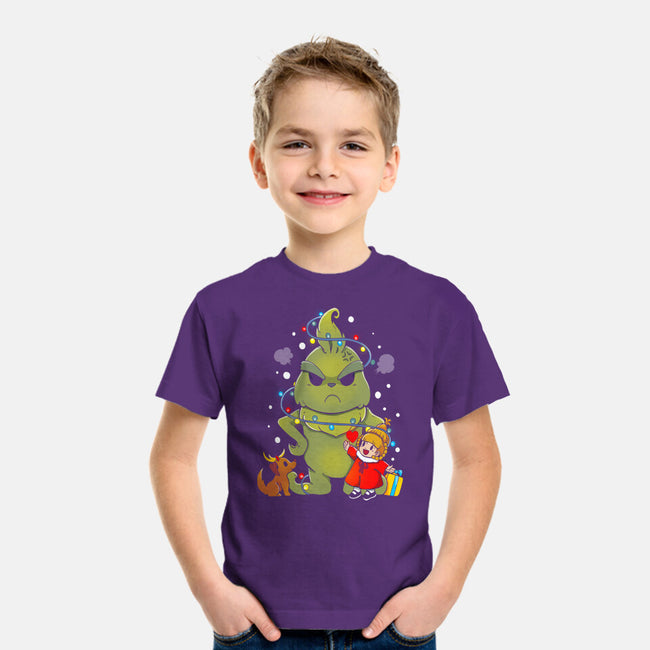 A Grumpy Christmas-youth basic tee-Vallina84