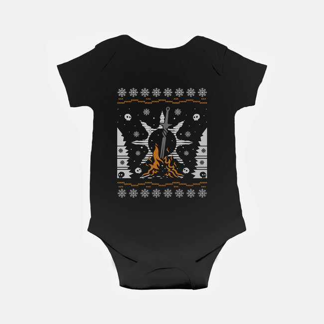 Souls Ugly Sweater-baby basic onesie-Logozaste