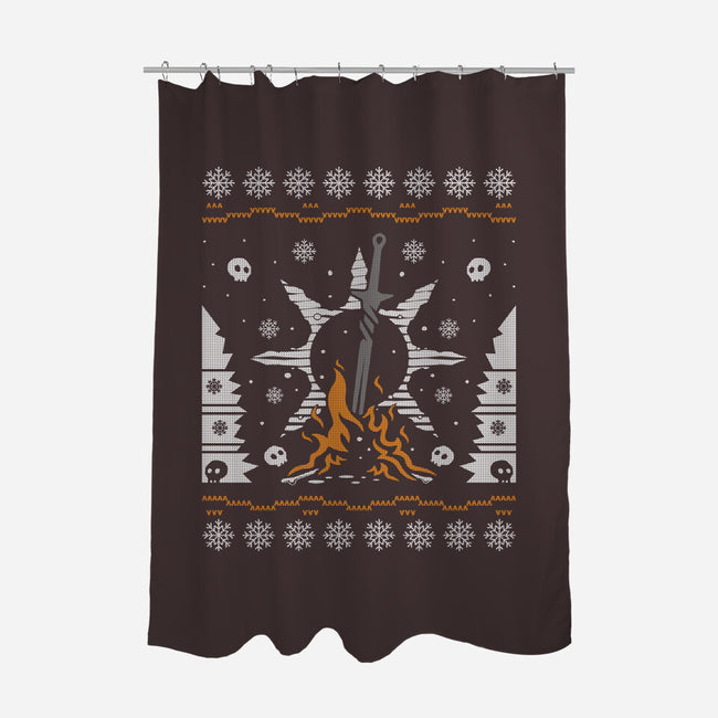 Souls Ugly Sweater-none polyester shower curtain-Logozaste