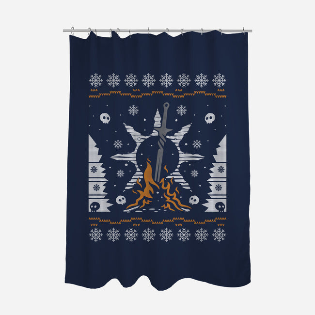 Souls Ugly Sweater-none polyester shower curtain-Logozaste