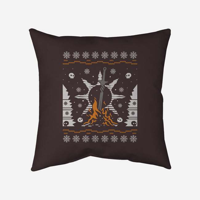 Souls Ugly Sweater-none removable cover w insert throw pillow-Logozaste