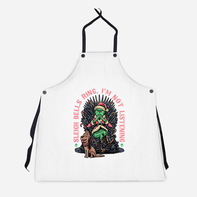 Sleigh Bells Ring-unisex kitchen apron-momma_gorilla
